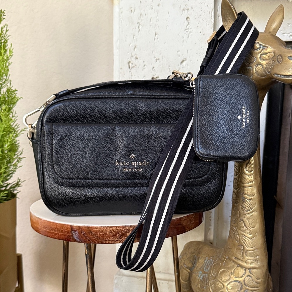 Kate Spade New York Rosie Pebbled Leather Flap Camera Bag.